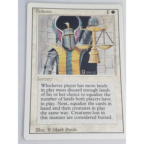 Balance Revised Edition 1994 MTG White Sorcery Vintage Magic Card - Picture 9 of 10